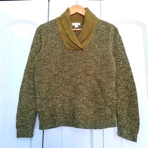 Christopher & Banks 100% cotton v-neck sweater szM